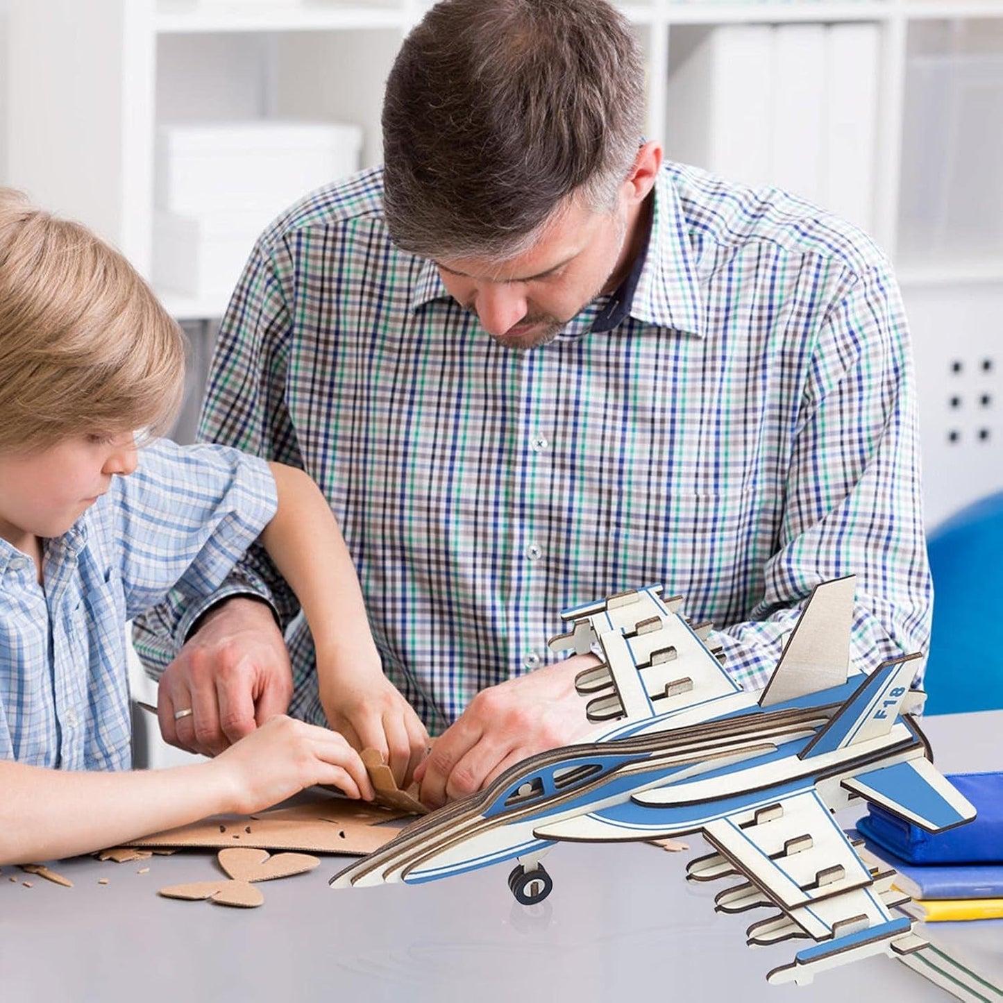 3D Wooden Aircraft Puzzle DIY Assembly Kit (Mix Design ���