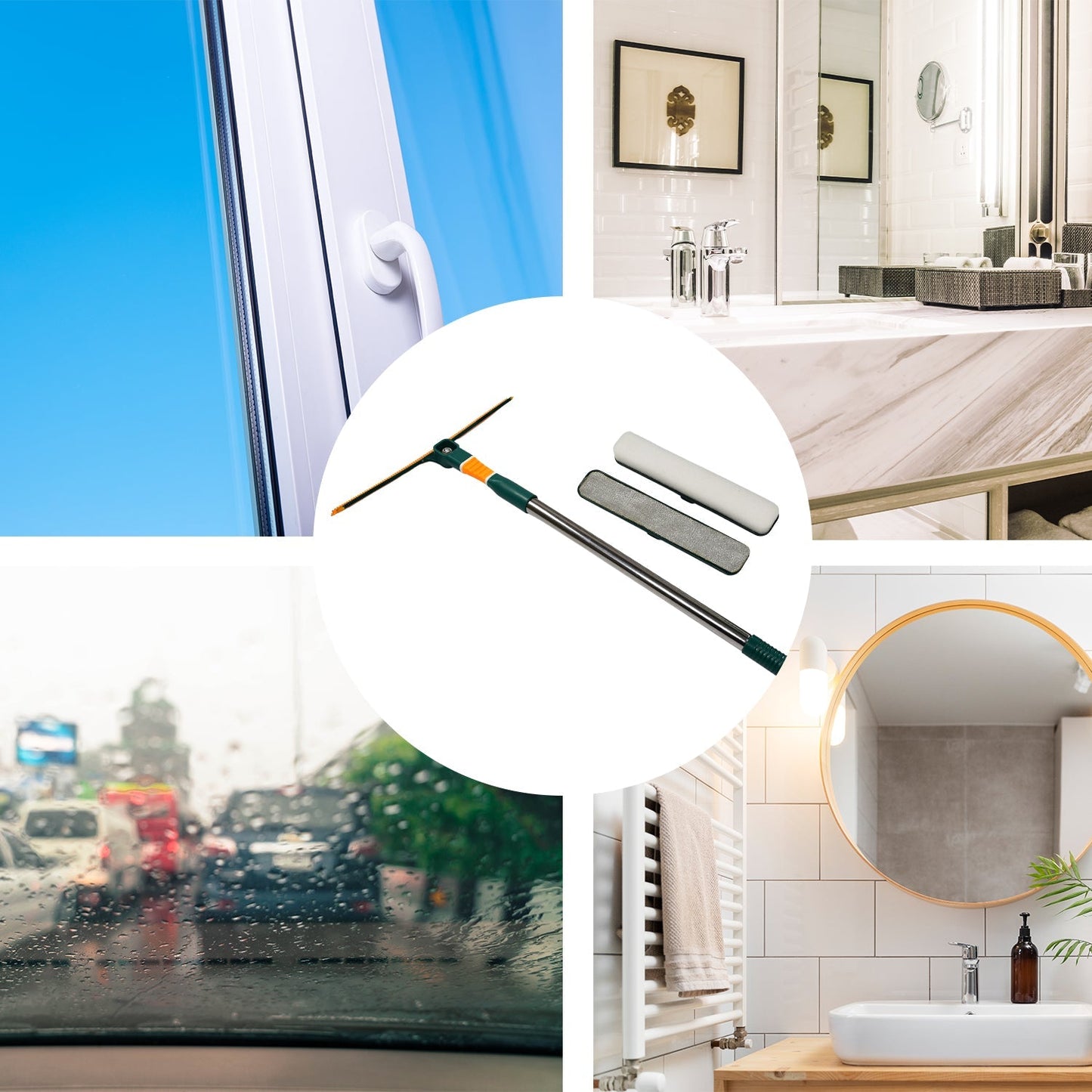 3-in-1 Glass Wiper ��� Multi-Surface Cleaner for Home &