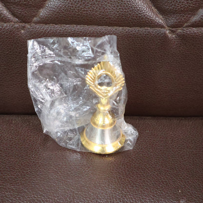 Brass and Steel Temple Ghanti (Pooja Bell) ��� Decorative Spiritual Acc