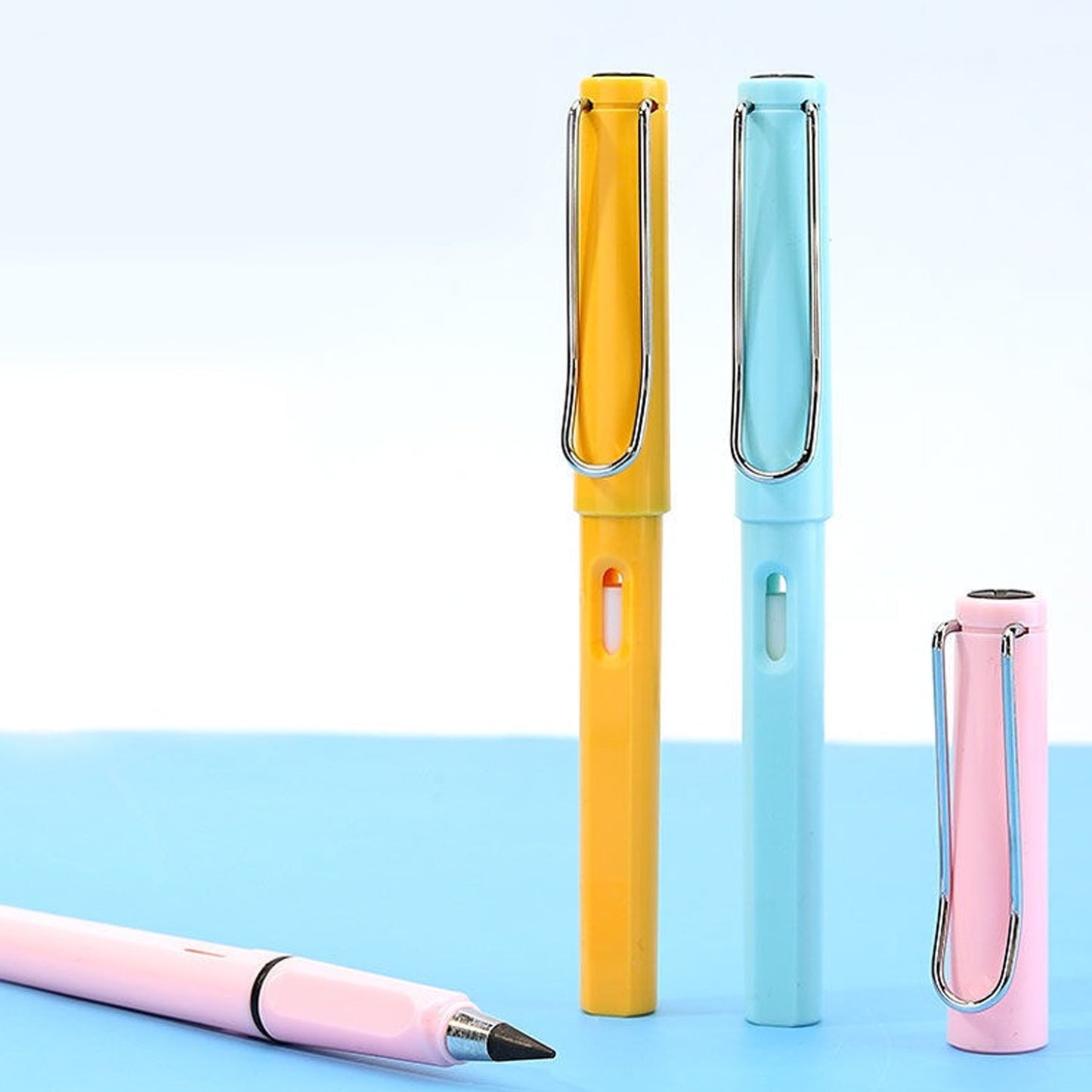 2-in-1 Everlasting Magic Pencil with Replaceable Eraser ��� Inkless, Reusable, Portable (1 Pc / Mix