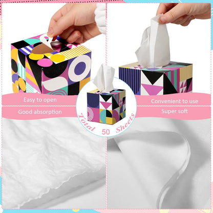 Tissues Cube Box ��� Stylish and Practical Tissue Holder for Home & Office (50 Pcs Set A