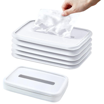 Simple Silicone Tissue Holder ��� Cube/Cylinder Tissue Box for Bathroom, Office, Car & B