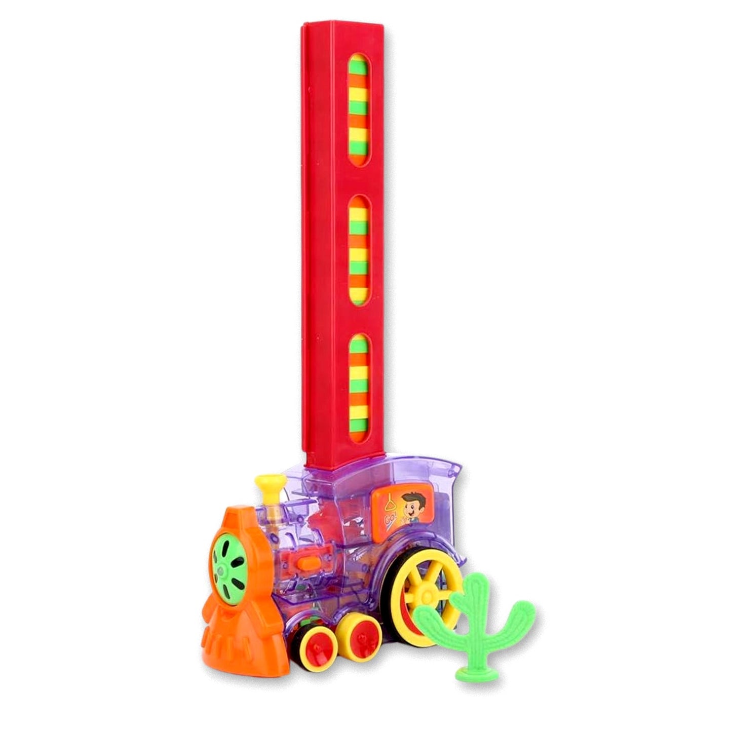 Transparent Funny Train Engine Block Set ��� 60-Piece Music & Lights (Batteries Not Inc