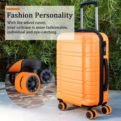 Silicone Suitcase Wheel Covers ��� Noise Reduction & Protection (4 P
