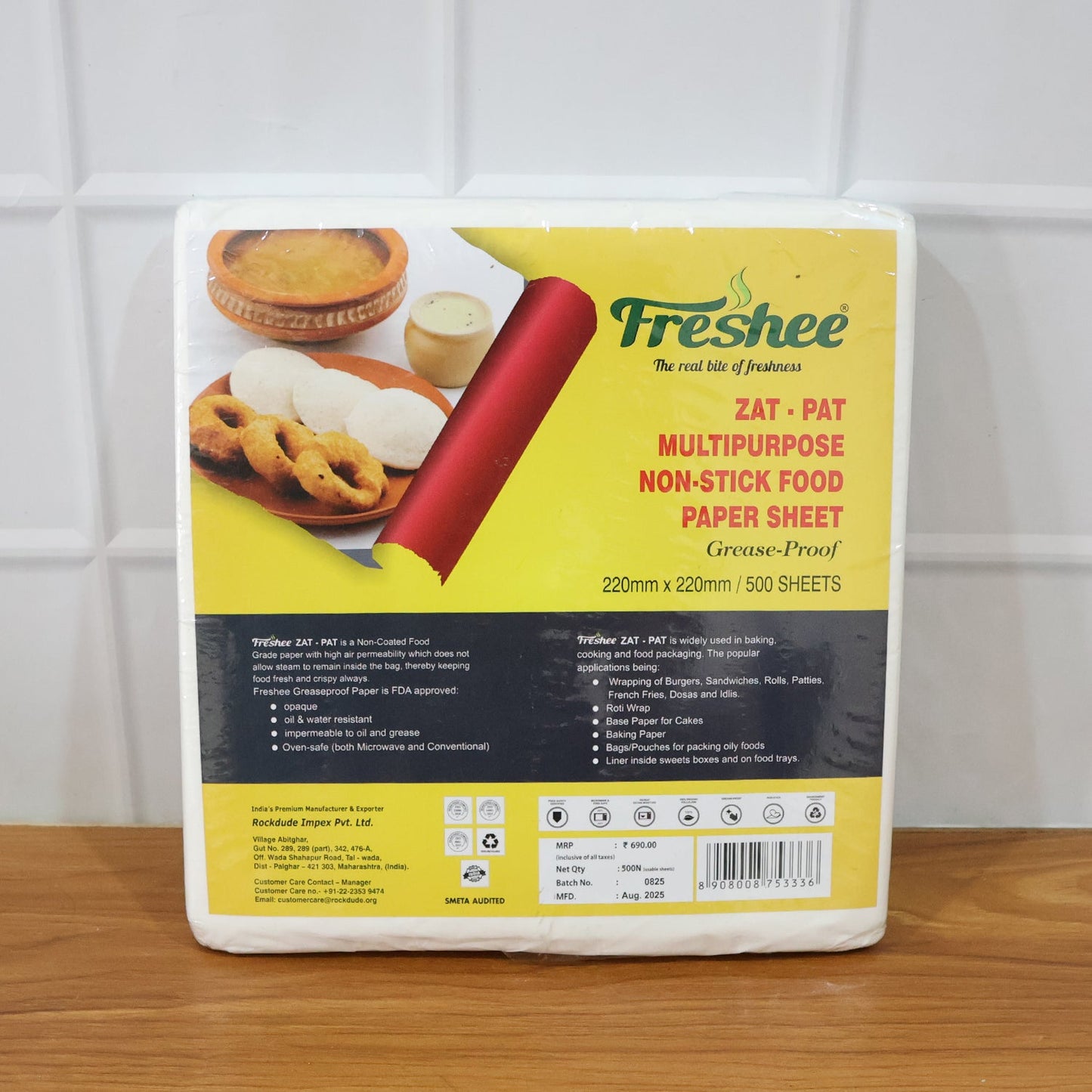 Zat-Pat Multipurpose Non-Stick Food Paper Sheets ��� 220 �� 220 mm,