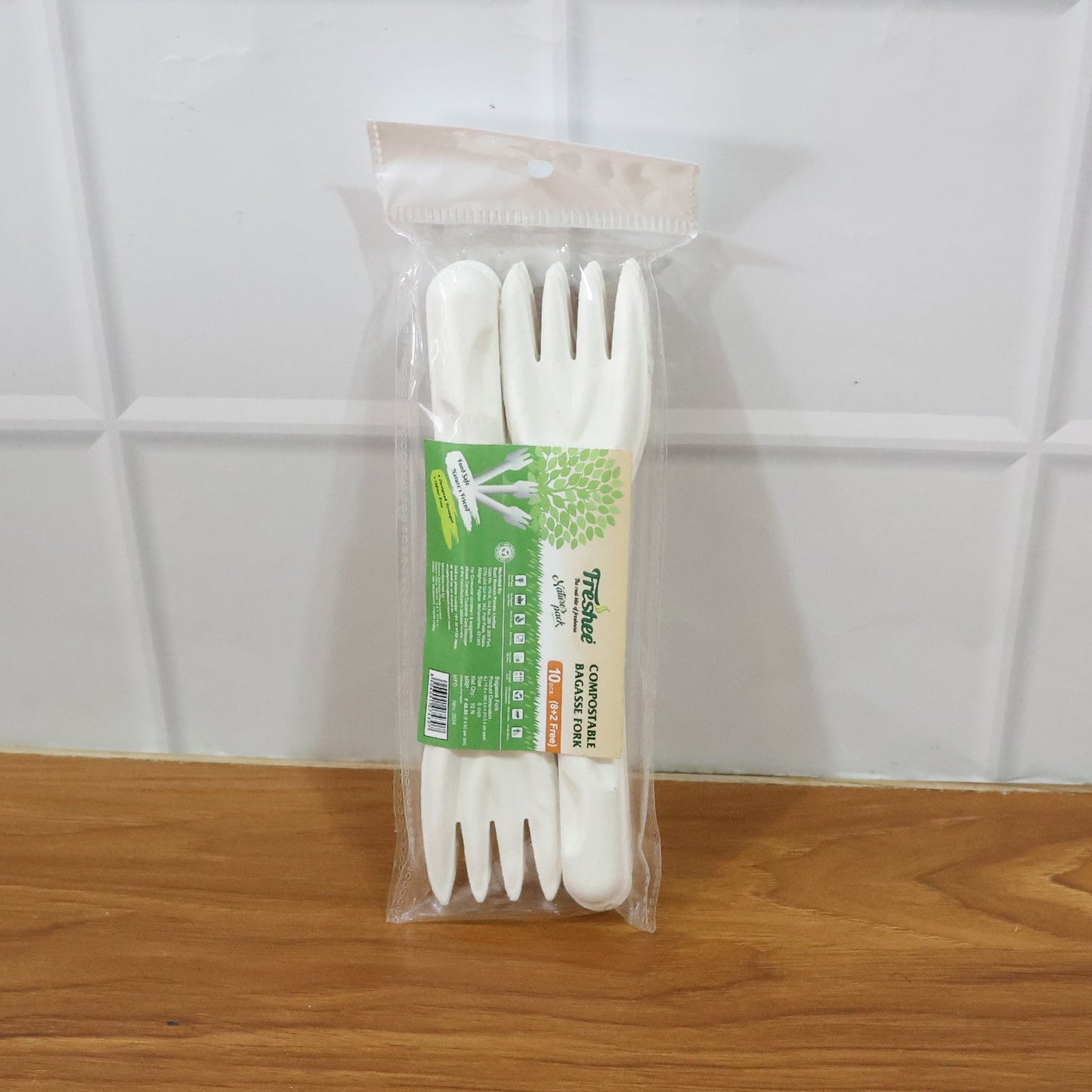 Compostable Bagasse Fork ��� 10 Pc