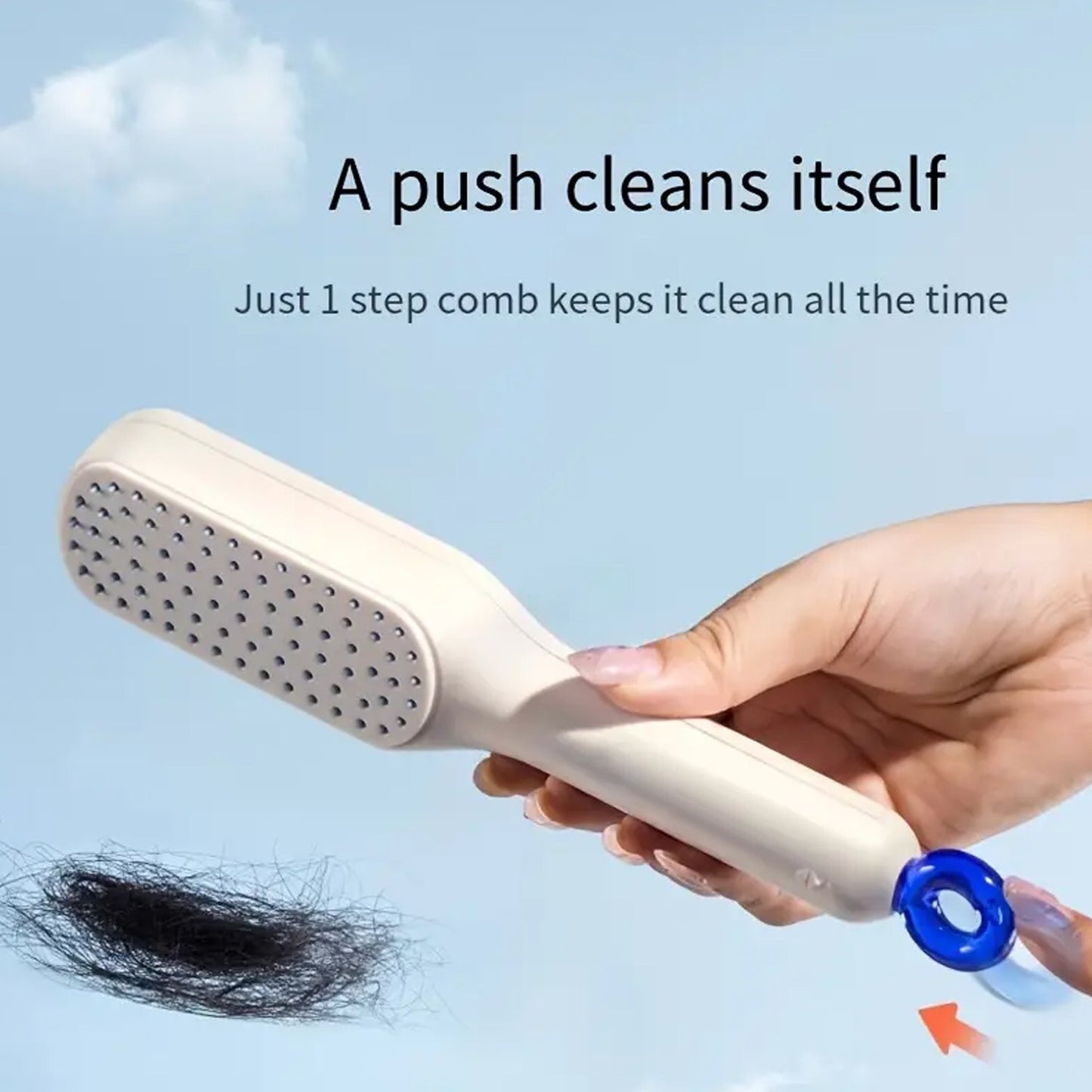 Self-Cleaning Hairbrush ��� Anti-Static, Detangling, Rotating Massage Comb, Hair acces