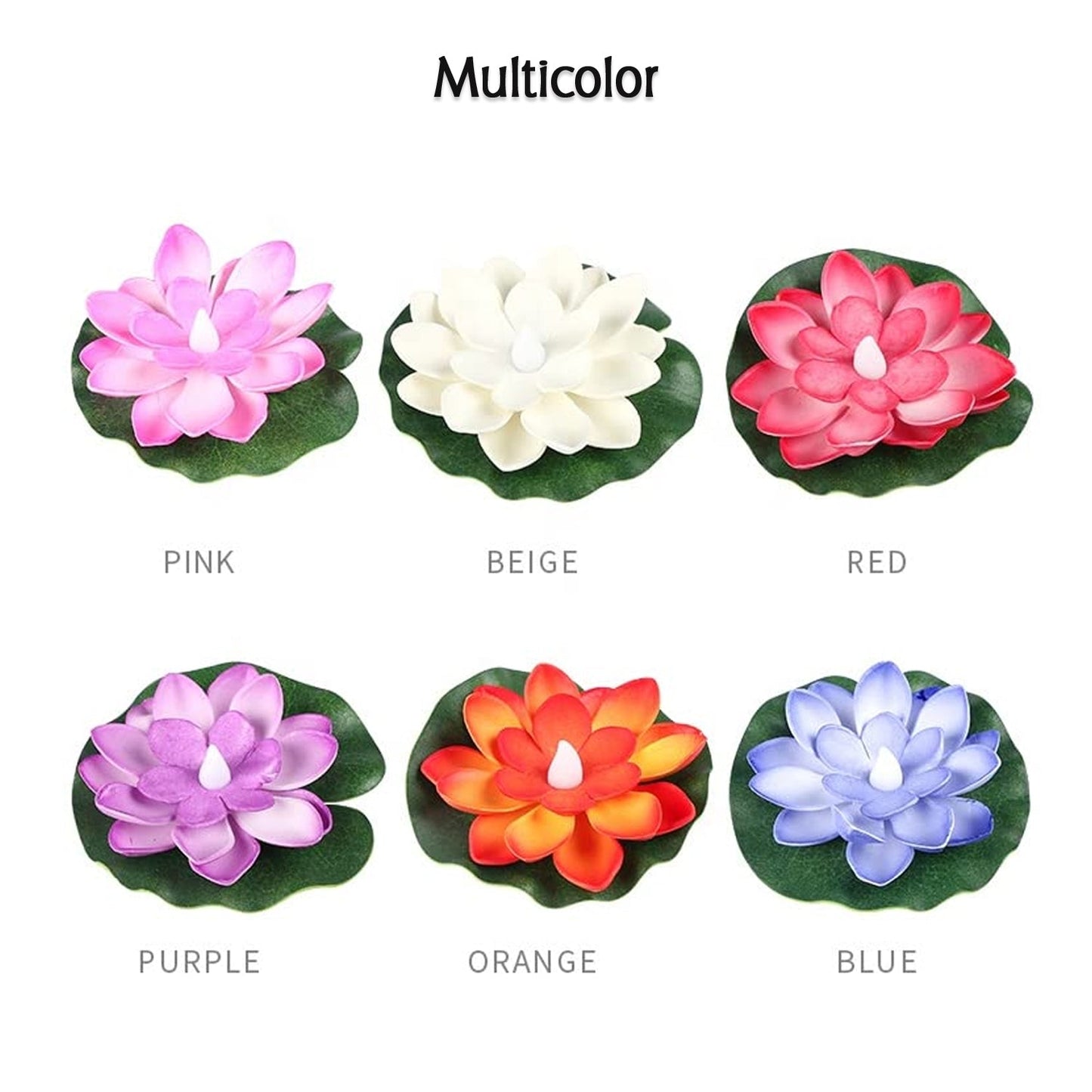 LED lotus candles in different colors, perfect for home d�ï¿