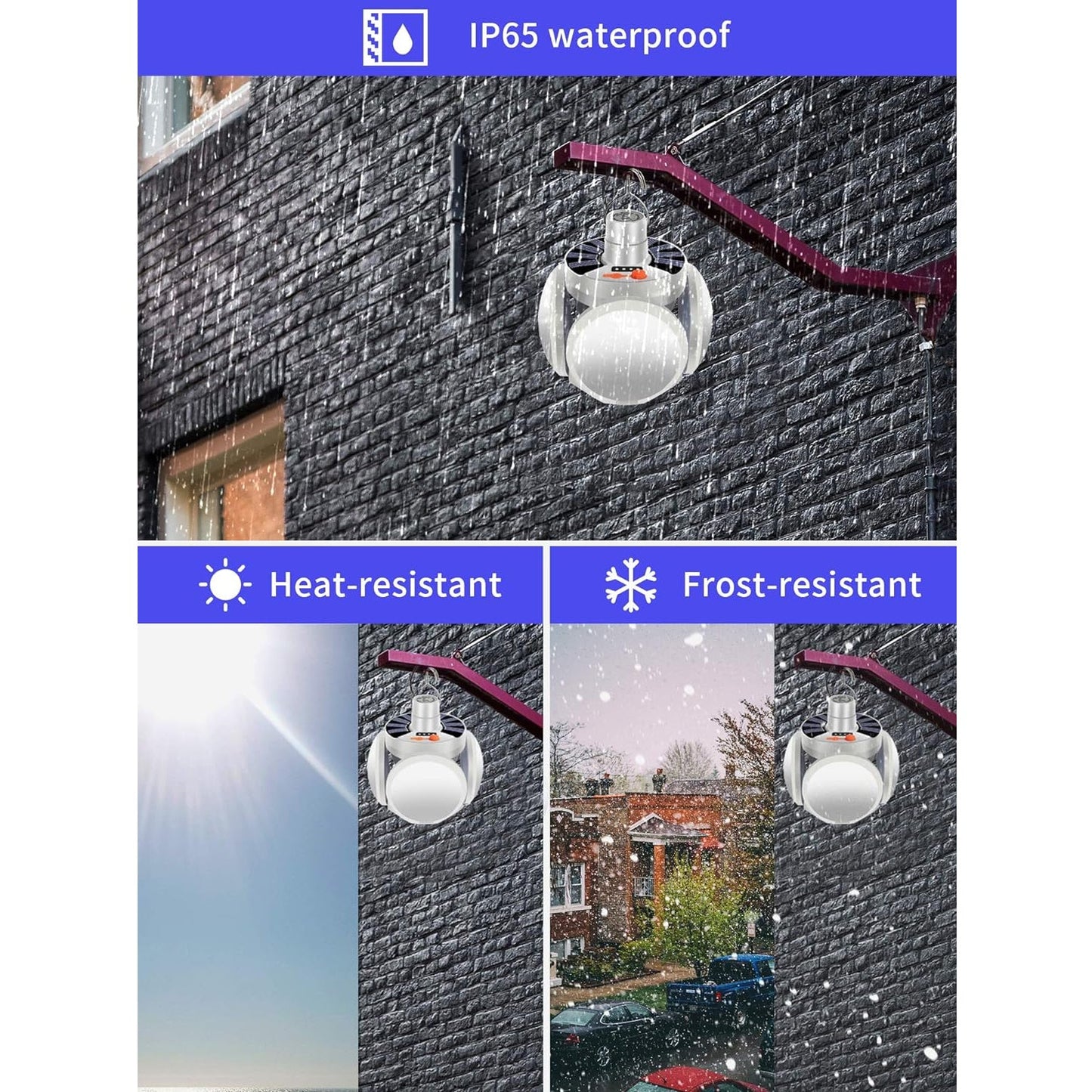 Solar Multi-Functional Emergency LED Light ��� USB Rechargeable, 5 Modes, Foldable, SOS & IP65 Wate