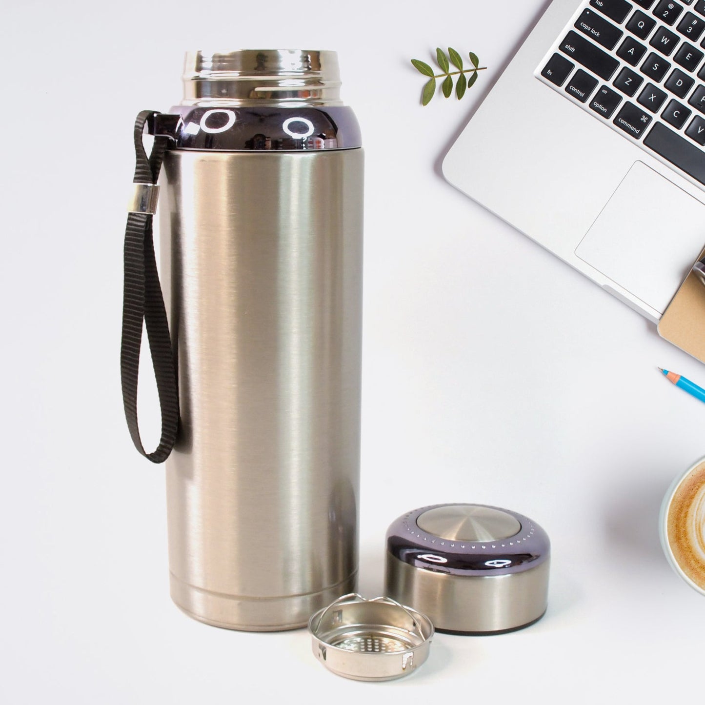 800ml Stainless Steel Water Bottle ��� Leak-Proof Thermos Flask for Travel, Gym, Office, Home Use