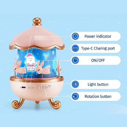 Bunny���s Carousel Rotating LED Night