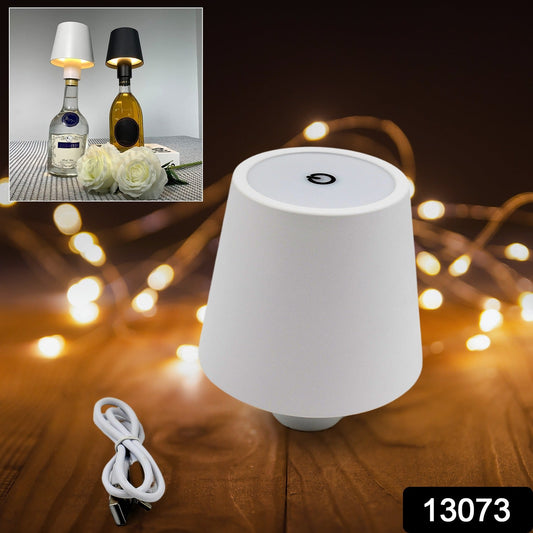 USB Rechargeable LED Bottle Lamp ��� 3 Color Dimmable Wireless Table Light for Home & Bar