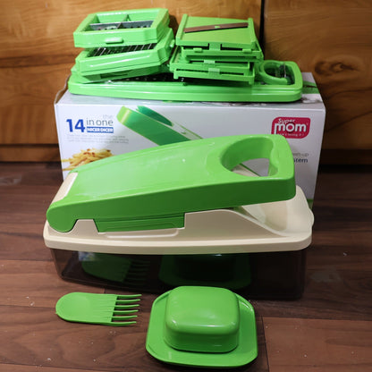 Supermom 14-in-1 Nicer Dicer ��� Multipurpose Vegetable & Fruit C