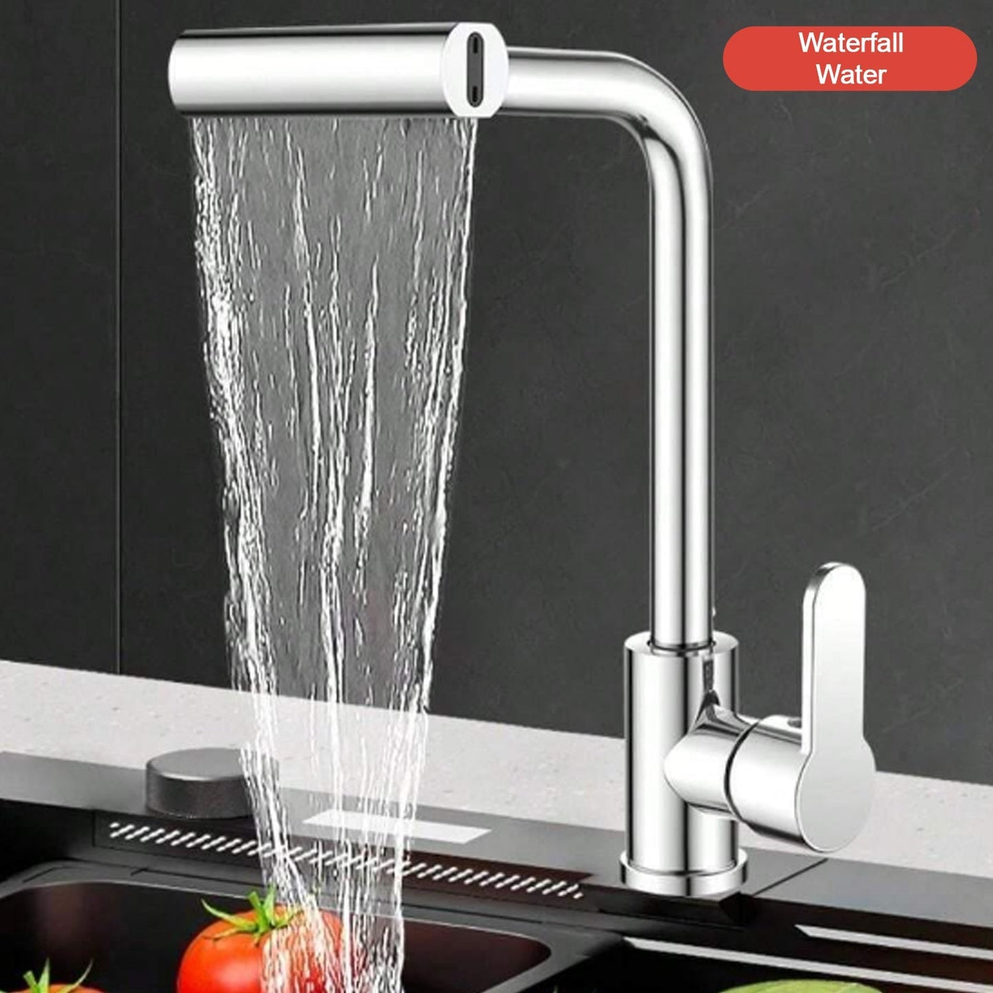 360�� Rotating Waterfall Kitchen Faucet ��� Touch & Swivel Sink Extender