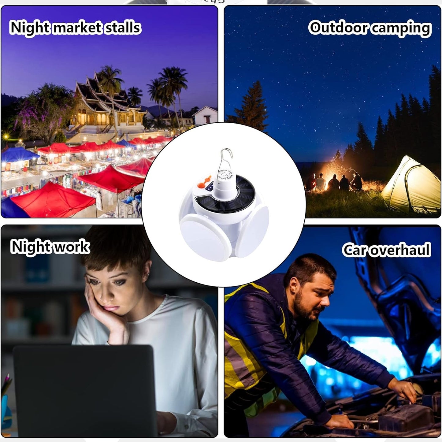 Solar Multi-Functional Emergency LED Light ��� USB Rechargeable, 5 Modes, Foldable, SOS & IP65 Wate