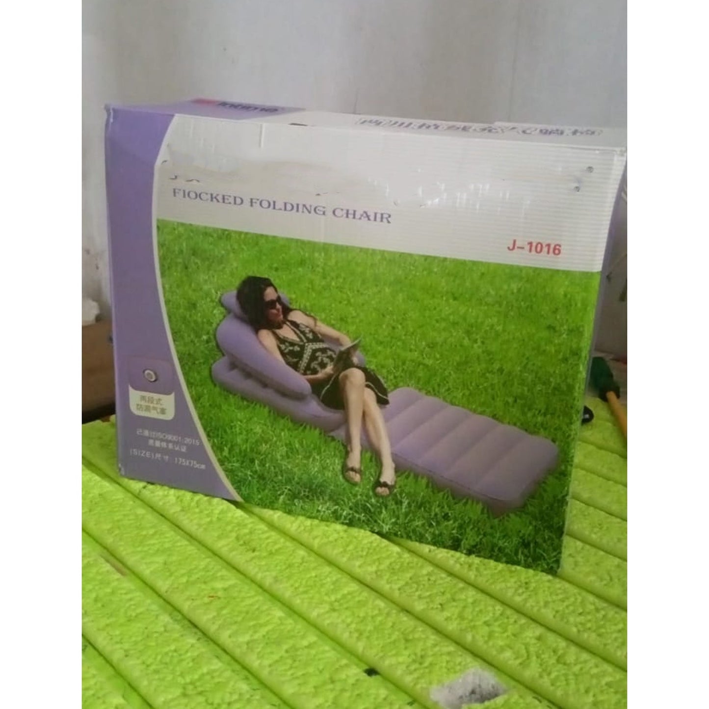 2 in 1 Air Mattress & Lounger, Portable Inflatable Mattress Air Sofa With Air Hand Pump (175��75