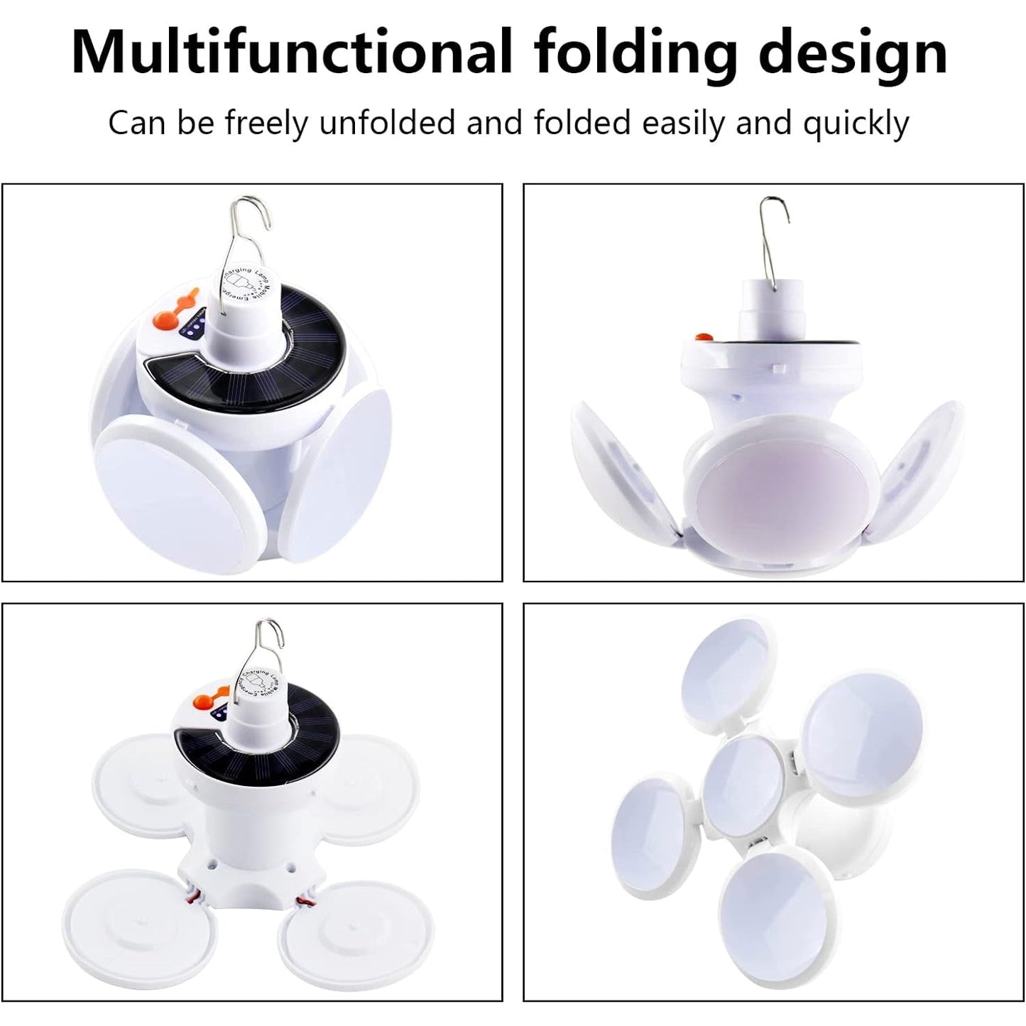 Solar Multi-Functional Emergency LED Light ��� USB Rechargeable, 5 Modes, Foldable, SOS & IP65 Wate