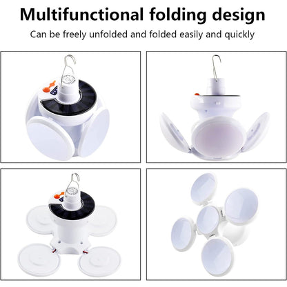 Solar Multi-Functional Emergency LED Light ��� USB Rechargeable, 5 Modes, Foldable, SOS & IP65 Wate