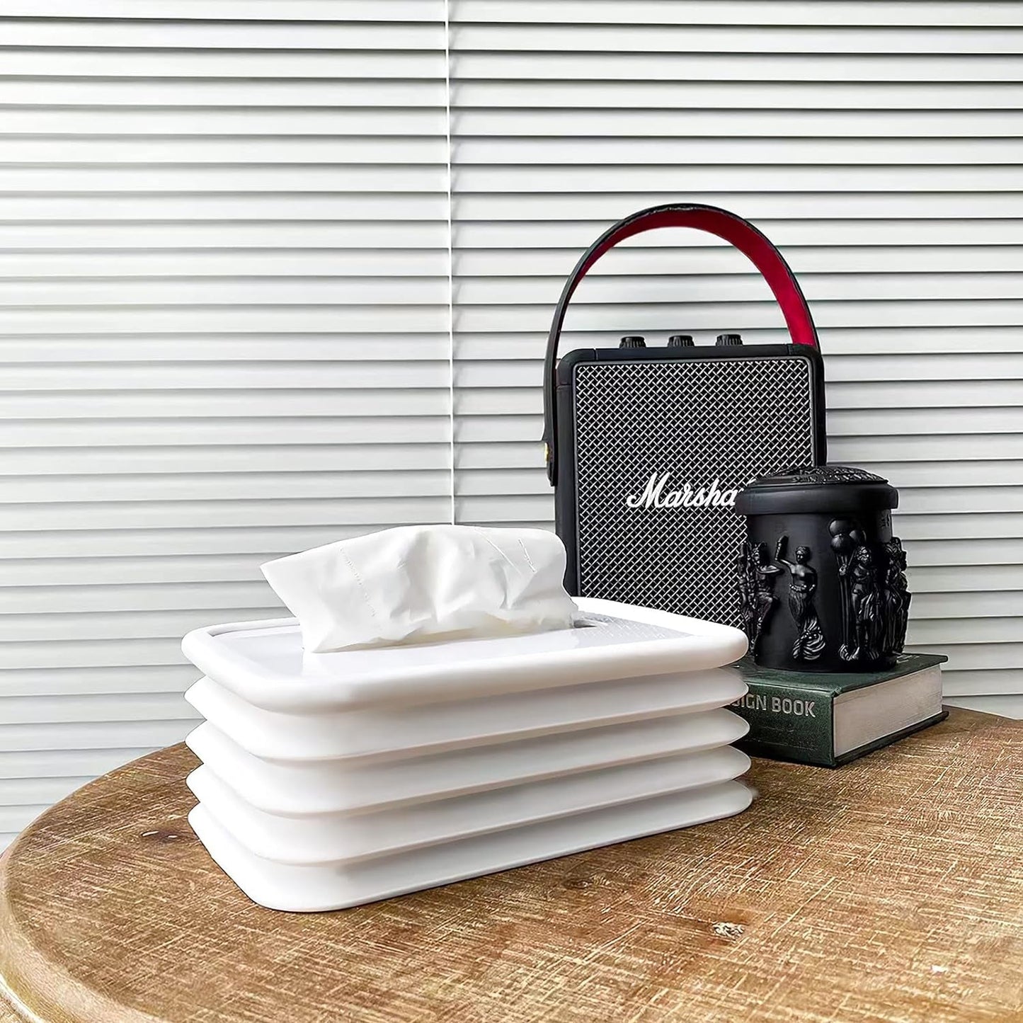 Simple Silicone Tissue Holder ��� Cube/Cylinder Tissue Box for Bathroom, Office, Car & B