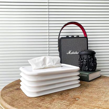 Simple Silicone Tissue Holder ��� Cube/Cylinder Tissue Box for Bathroom, Office, Car & B