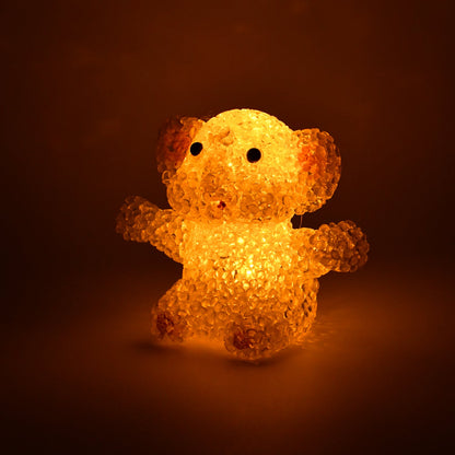 Cartoon Shape Crystal LED Night Light Lamp ��� Cute Glowing Animal Decorative Light