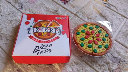 3D Pizza Slices Eraser Set ��� Fancy & Colorful Stationery for Kids & Gifts (7