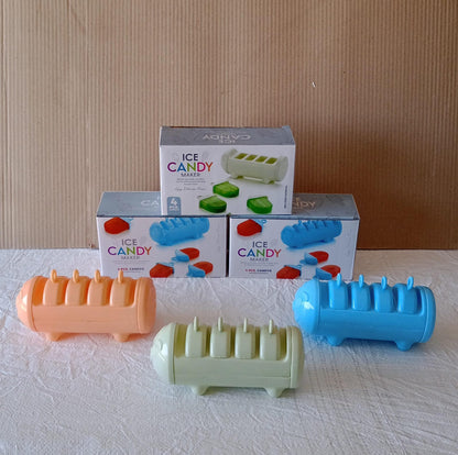 Cartoon Ice Candy Mold ��� 4-Cup Multicolor Set
