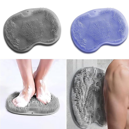 Silicone Bath Massage Cushion ��� Suction Cup Exfoliating Foot Scrubber
