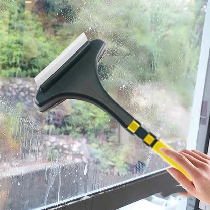2-in-1 Mesh Cleaning Brush & Wiper with Extended Handle ��� Window Cleaner