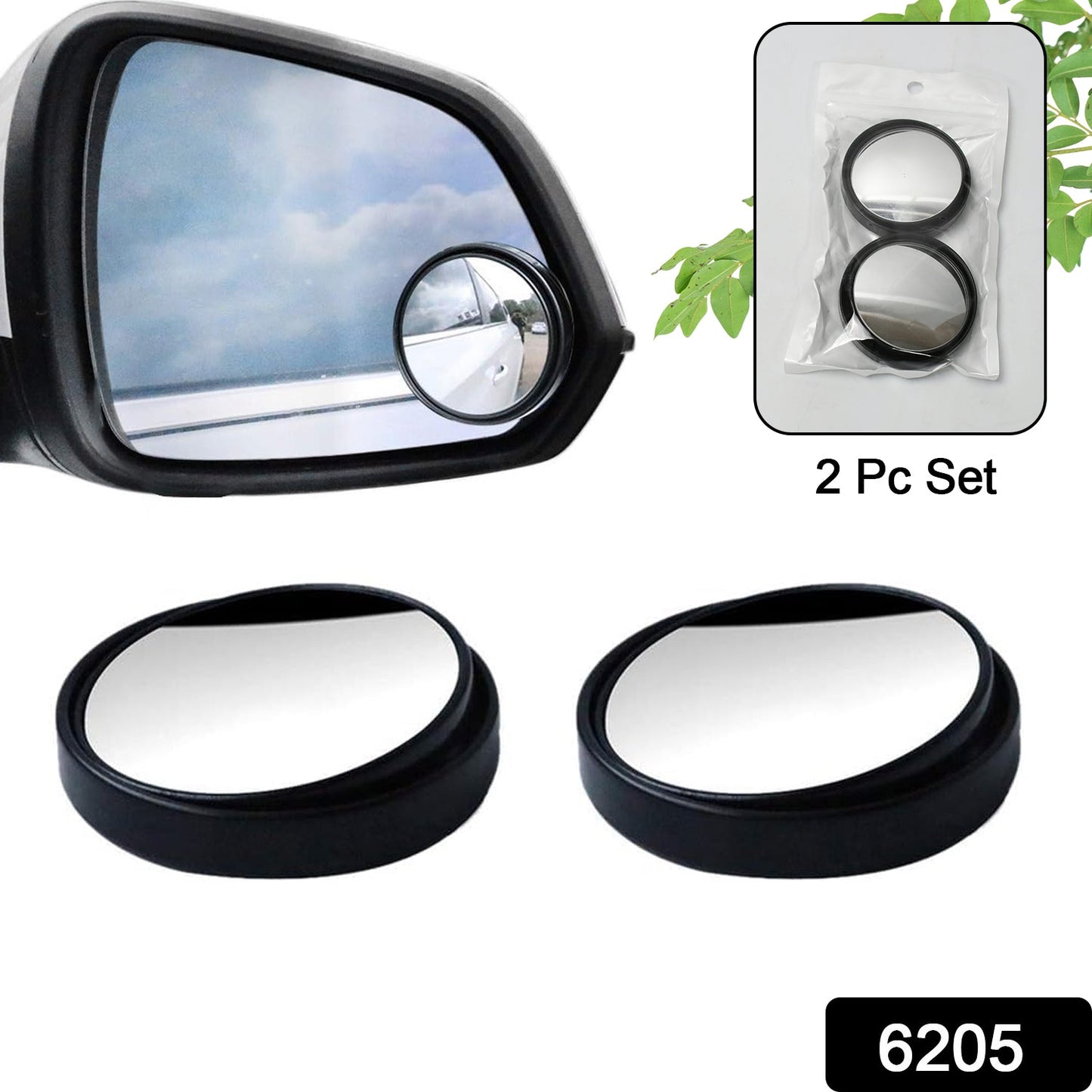 360�� Blind Spot Convex Rear View Mirrors (2-P