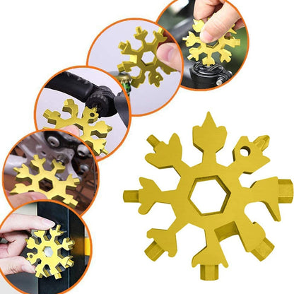 18-in-1 Snowflake Multi-Tool ��� Portable Bottle Opener, Screwdriver &