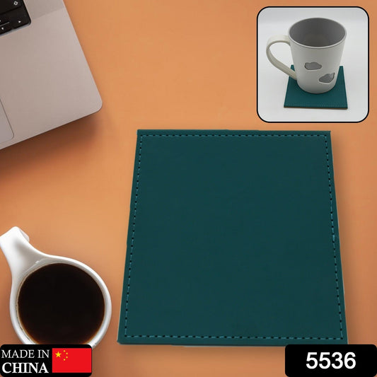 Square Leather Tea Coaster ��� Durable Dining Table Accessory