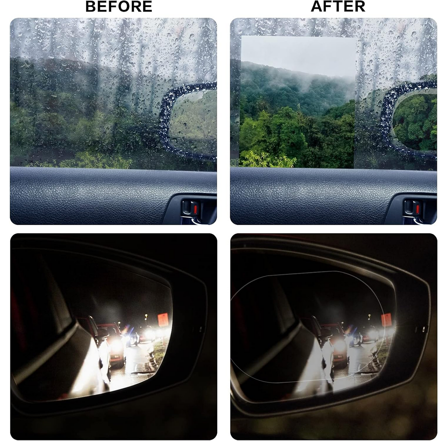 Anti-Fog & Anti-Scratch Rearview Car Mirror Film ��� HD Clear Protective Sticker for Safe Driving
