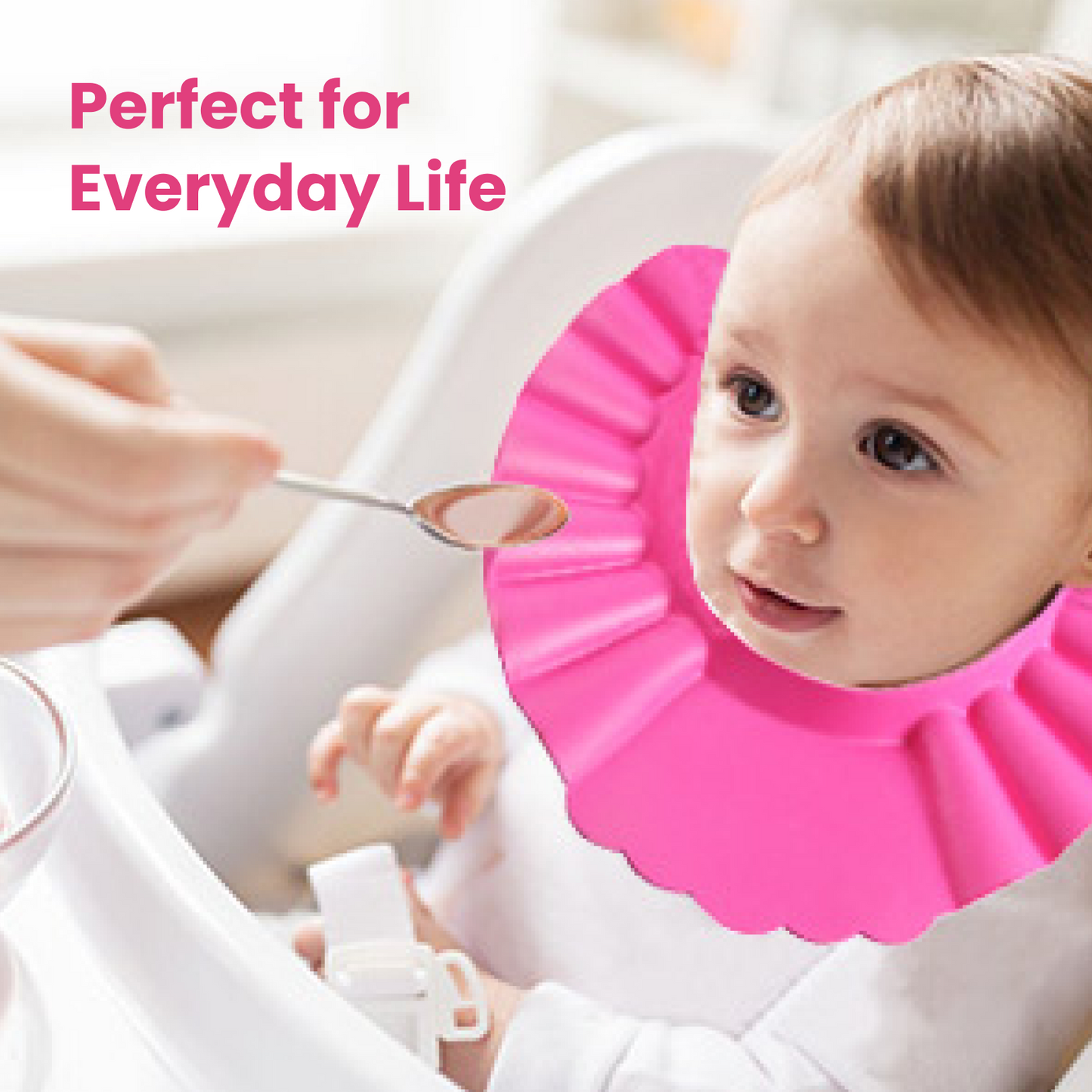 Soft Adjustable Baby Shower Cap ��� Splash-Proof Eye & Ear Protection for Bat