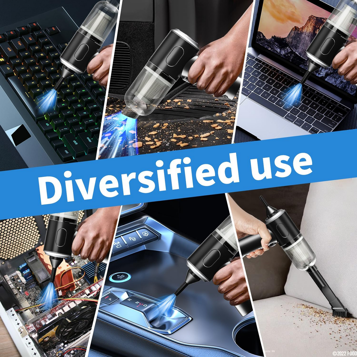 3 in 1 Mini Car Vacuum ��� Wireless, Rechargeable, Blower & Dust Cleaner for Car, Home & Ke