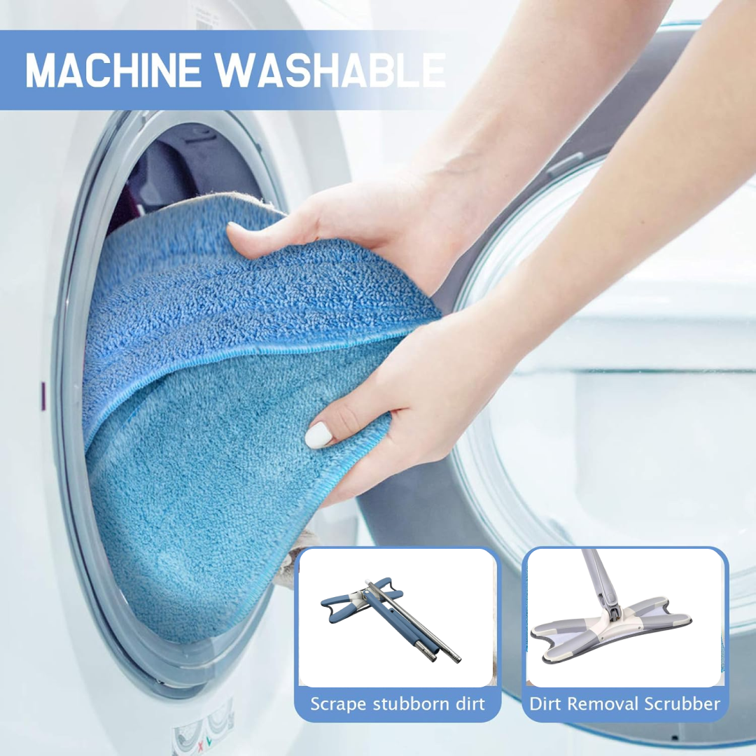 Adjustable 360�� Flat Hand Mop: Floors, Walls, Ceilings (Easy Sque