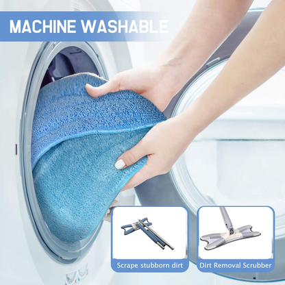 Adjustable 360�� Flat Hand Mop: Floors, Walls, Ceilings (Easy Sque