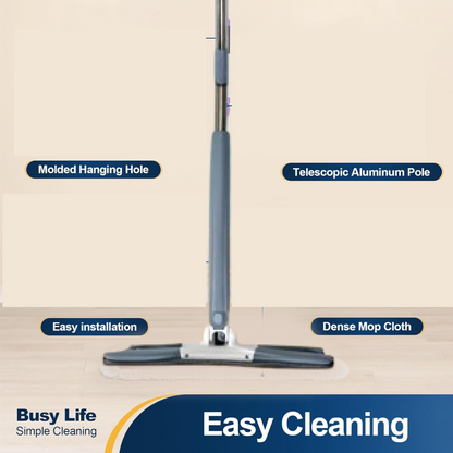Adjustable 360�� Flat Hand Mop: Floors, Walls, Ceilings (Easy Sque
