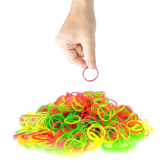 2-Inch Unbreakable Nylon Rubber Bands ��� Reusable Multicolor for Office, Home & School (50GM), Hair acces