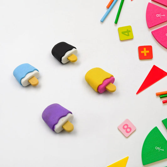Cone, Donut & Lollipop Eraser Set for Kids��� School Gifts (1 Set 4 Pc, T