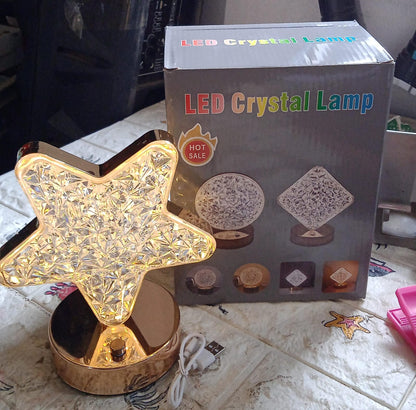 Star Crystal Diamond Touch Lamp ��� USB Rechargeable, 3-Way Di