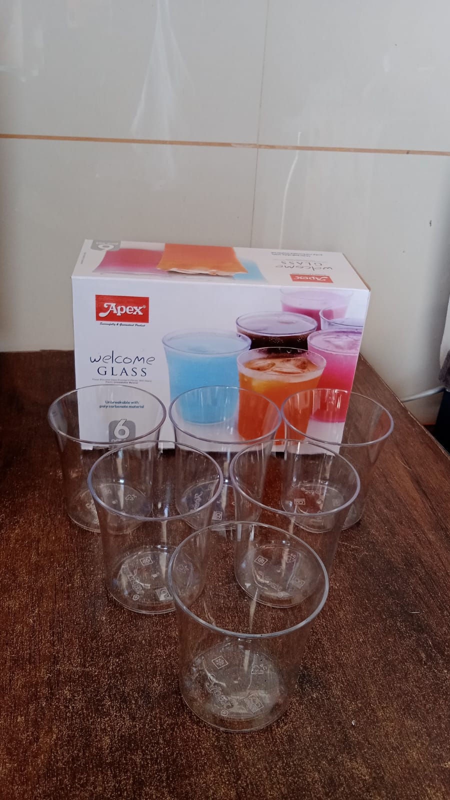 Apex Welcome Plastic Glass Set for Daily Use ��� Se