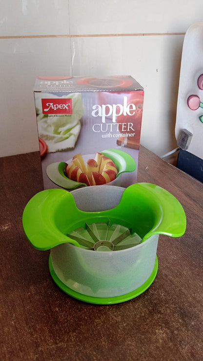 Apex Apple Cutter with Container ��� Unbreakable ABS Body & Stainless Steel