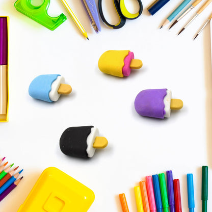 Cone, Donut & Lollipop Eraser Set for Kids��� School Gifts (1 Set 4 Pc, T