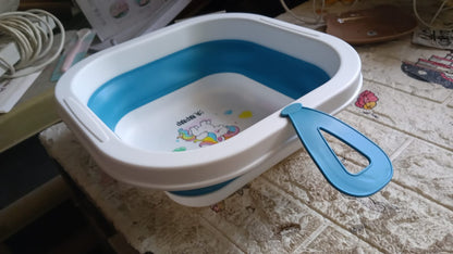 Space-Saving Foldable Baby Wash Basin, Lightweight & Easy to Clean for Home (28��28