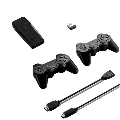 Wireless Controller Gamepad with 10,000+ Games, 4k Ultra HD Game Sticks Output, and 2.4GHz Wireless Controller Video Games with 64gb Memory Card (1 Set)