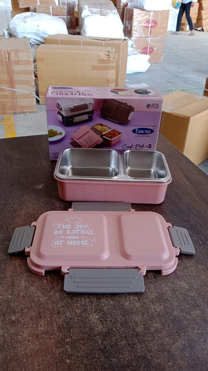 BPA-Free Snack Pack-2 Lunch Box ��� 2-Compa