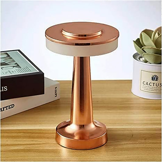 Touch LED Metal Desk Lamp ��� USB Rechargeable, 3 Colors/Brightness Levels, Dimmable Eye Protection