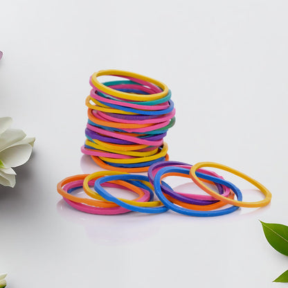 2-Inch Unbreakable Nylon Rubber Bands ��� Reusable Multicolor for Office, Home & School (50GM), Hair acces