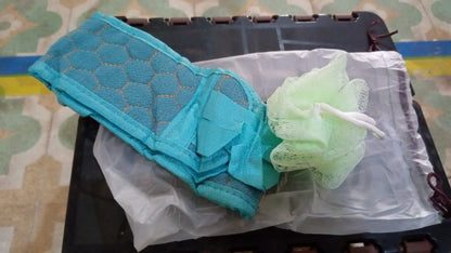 Bath Shower Scrubber Set ��� Dual-Sided Loofah Sponge & Bath Brush for Deep Clean (